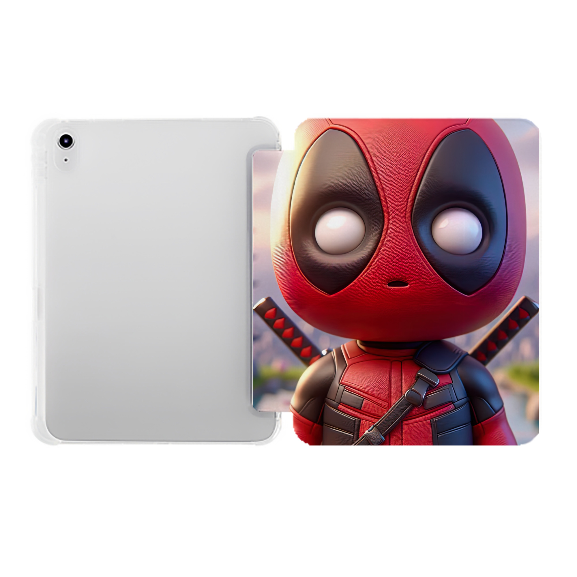 （画像用） Deadpool デッドプール IPad ケース ペン収納付き 三つ折りスタンド PUレザー×シリコン 対応機種9.5/10.5/10.9インチ